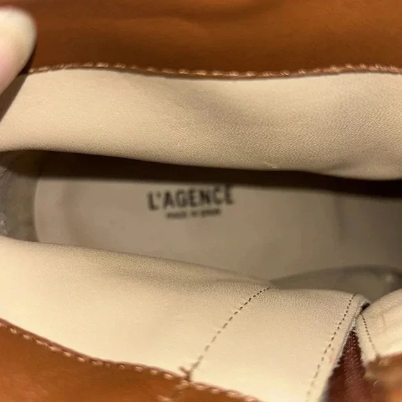 L'Agence EUC Women Jeannie II Pointed Toe Brown Leather boots size EU 42 - Picture 8 of 9